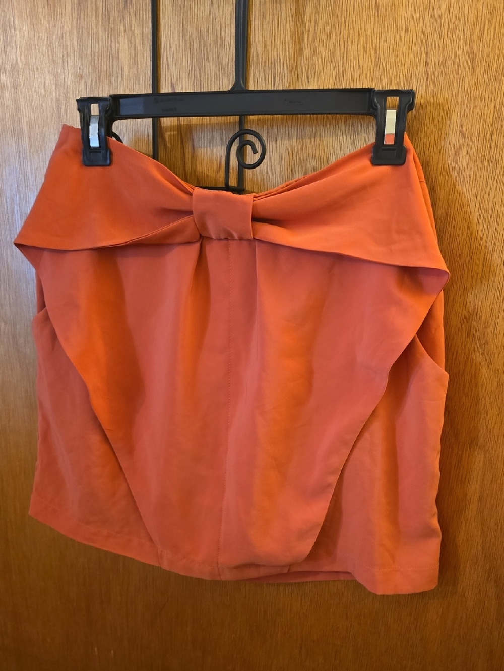 H&M Rust Orange Bow-Front Mini Skirt